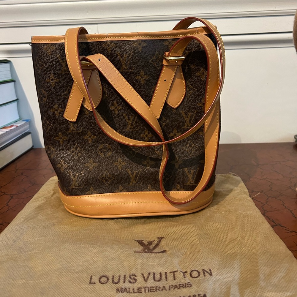 Louis Vuitton Monogram Tan and Brown Shoulder Bag